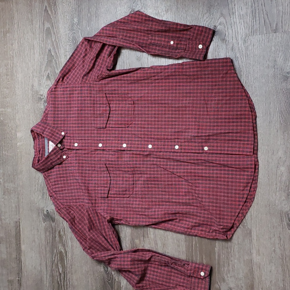 Article 365 Broken-In Mens Plaid Long Sleeve Button-Down Size L